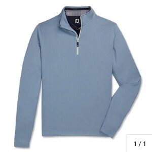 NWT FootJoy Thermoseries Midlayer Grey/Stone Quarter Zip Pullover